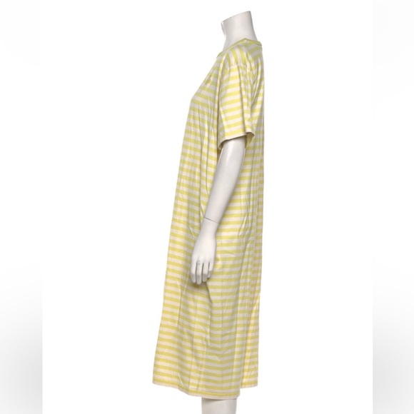 MARIMEKKO lemon striped tee dress, sz M - Picture 3 of 9
